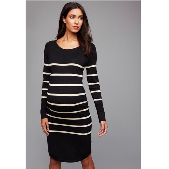 Ripe Maternity Dresses & Skirts - Ripe Striped Maternity Sweater Dress